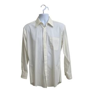 Vintge CARLO PACINI Single Needle Tailored Shirt, Contrast Collar/Cuffs 16/34-35